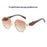 New Polygonal Sunglasses Wide Leg Metal Large Rim Sunglasses Women