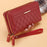 Women's Simple Double Zipper Multiple Card Slots Long Wallet