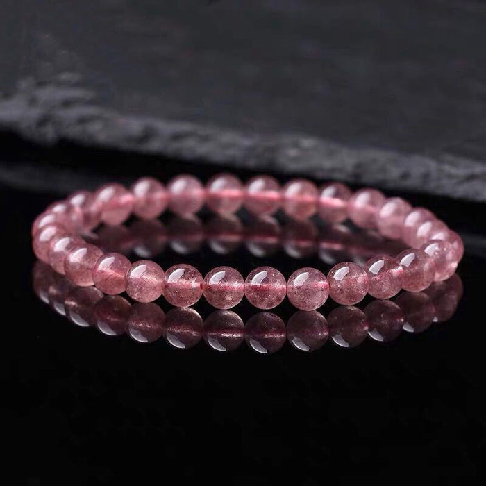 Fashion Natural Strawberry Quartz Bracelet Women