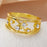 Diamond-studded Ring Classic Two-tone Irregular Size
