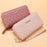 Women's Simple Double Zipper Multiple Card Slots Long Wallet