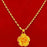 Gold-plated Brass Pendant Necklace For Women, Water Wave Textured Collarbone Chain