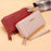 Women's Simple Double Zipper Multiple Card Slots Long Wallet