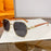 Frameless Trim Women's Wood Grain Fashion Personality Wear Glasses