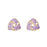 Trendy Purple Full Diamond Triangle Fashion Earrings For Women