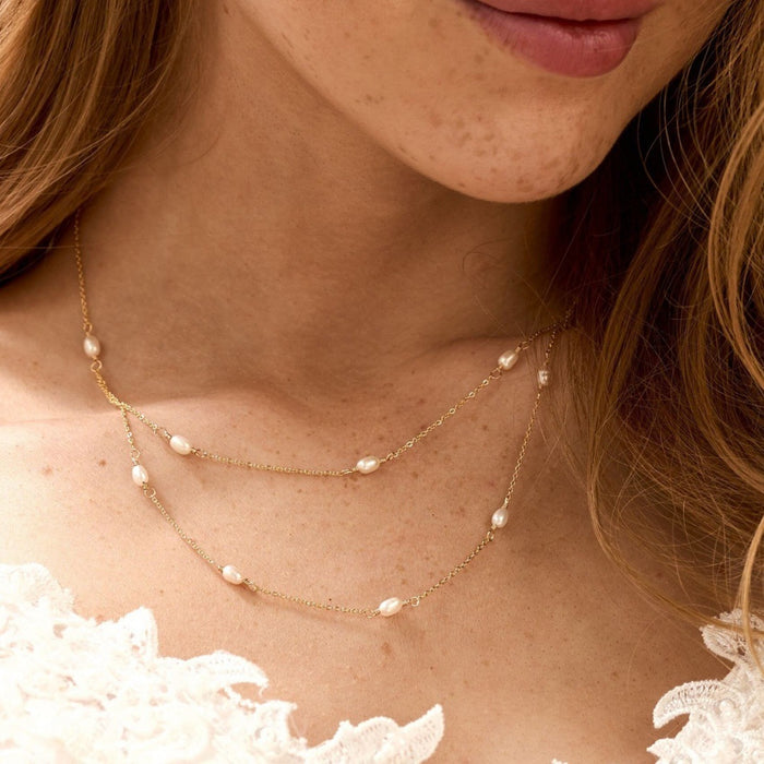 Fashion Double-layer Pearl Necklace Women