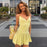 Sexy V-neck Suspender Dress Y2K Fashion Slim Ruffled Short Dresses For Women Clithing