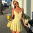 Sexy V-neck Suspender Dress Y2K Fashion Slim Ruffled Short Dresses For Women Clithing