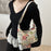 Large Capacity Printing Stylish Stitching Fabric Armpit Large Shoulder Bag