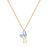Blue Butterfly Pearl Full Diamond Necklace Women