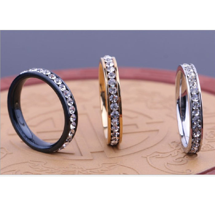 Couples Ring With Diamonds Men And Women Row Of Diamonds