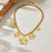 New Entry Lux Elegant Gold-plated Stainless Steel Five Petal Flower Necklace For Women
