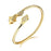 Gold Color Copper Bracelets for Women Charm Opening Bracele Fashion  jewelry