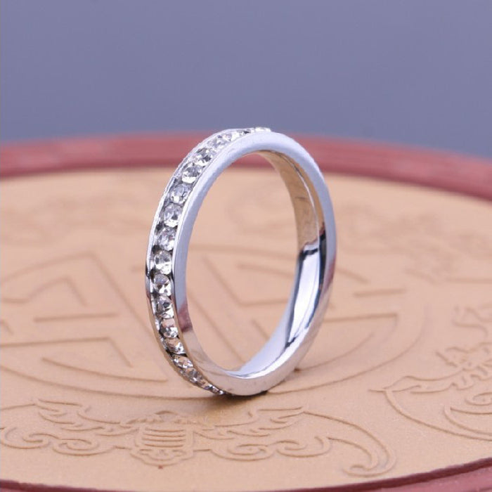 Couples Ring With Diamonds Men And Women Row Of Diamonds