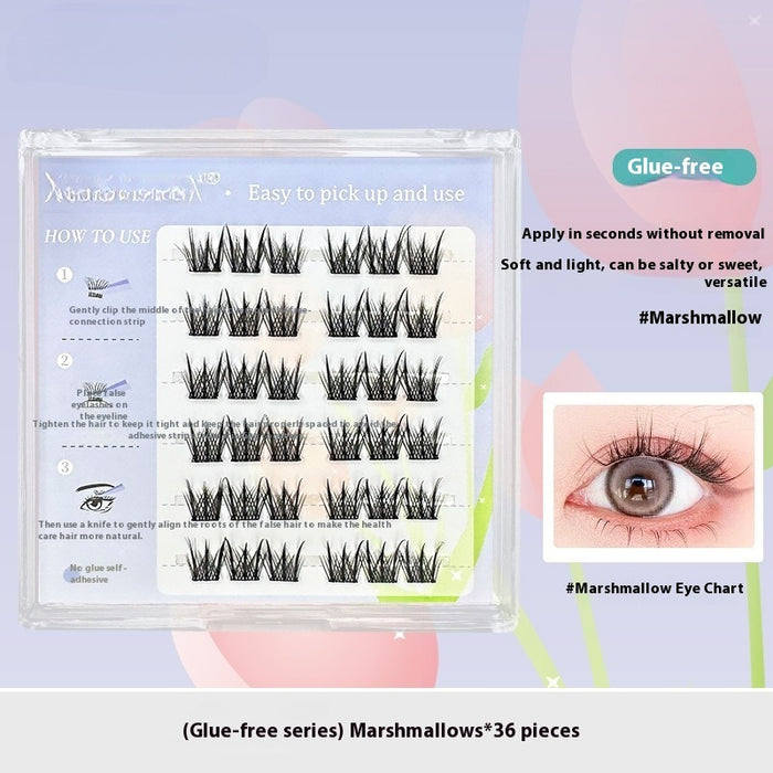 Glue-free Lazy Little Devil Self-adhesive Small Flame False Eyelashes
