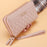 Women's Simple Double Zipper Multiple Card Slots Long Wallet