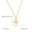 18K Gold Plated Stainless Steel Sun Pendant Necklace For Women