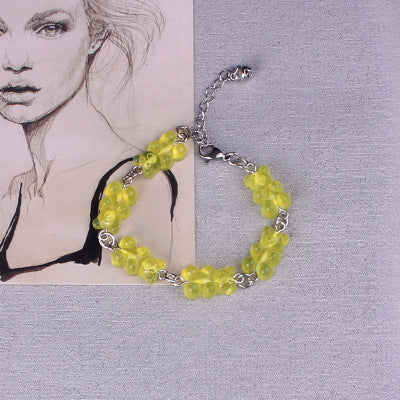 Cute Gummy Bears Bracelet Stainless Steel Chain Pendant Charms Bracelets for Women Men Wrist Ankle Jewelry Girls Birthday Gift