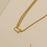 Retro Affordable Luxury Style Gold Horseshoe Necklace For Women