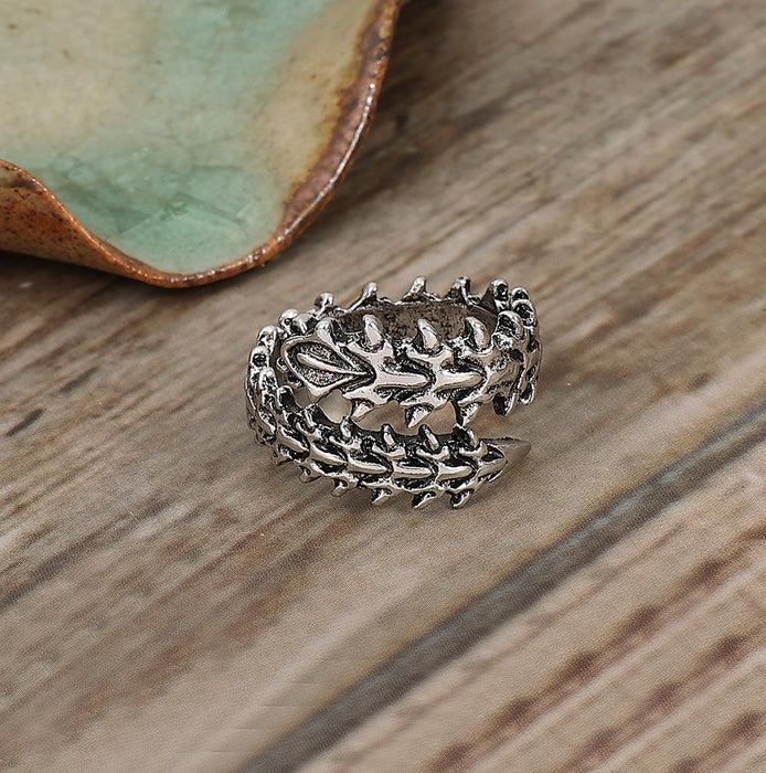 Alloy Retro Geometric Backbone Ring Opening Adjustable