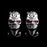Retro Personalized Red Eye Ghost Head Skull Stud Earrings For Women