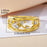Diamond-studded Ring Classic Two-tone Irregular Size