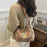Large Capacity Printing Stylish Stitching Fabric Armpit Large Shoulder Bag