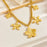 New Entry Lux Elegant Gold-plated Stainless Steel Five Petal Flower Necklace For Women