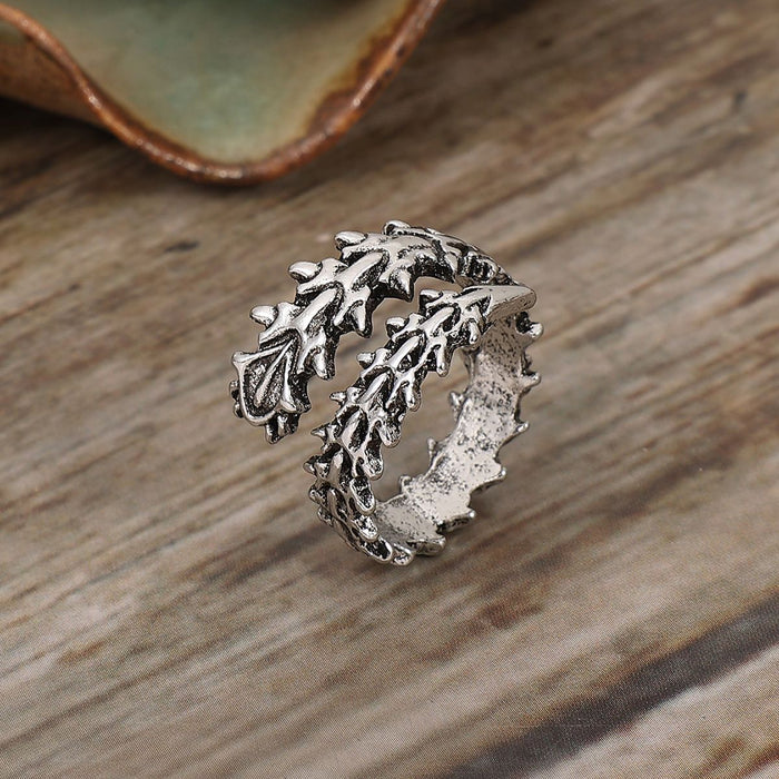 Alloy Retro Geometric Backbone Ring Opening Adjustable