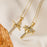 18K Gold Zircon Pendant Necklace For Women