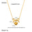 Love Pendant Necklace 18K Gold Stainless Steel Clavicle Chain Necklace For Women