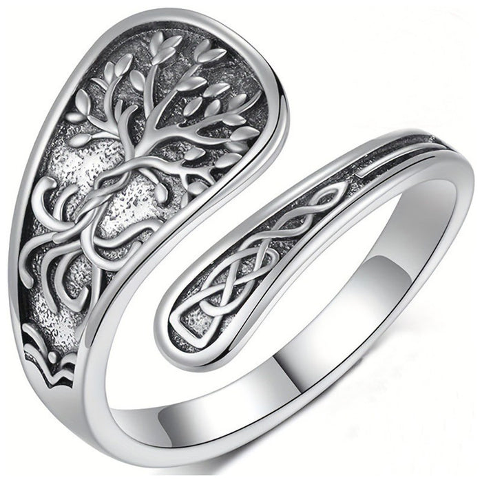 Retro Fashion Butterfly Flower Ring Opening Adjustable Free Wind Ring