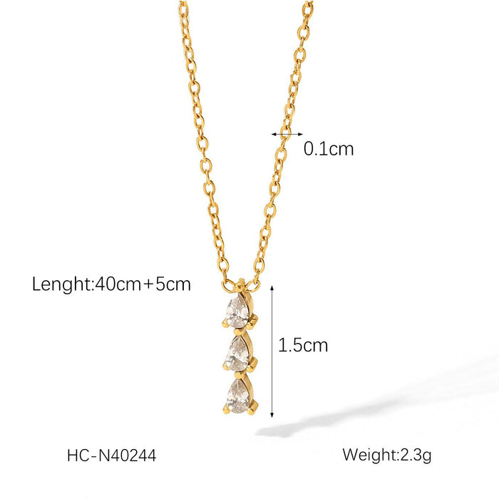 18K Gold Plated Stainless Steel Sun Pendant Necklace For Women