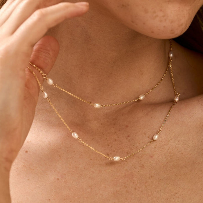 Fashion Double-layer Pearl Necklace Women