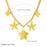 New Entry Lux Elegant Gold-plated Stainless Steel Five Petal Flower Necklace For Women