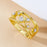 Diamond-studded Ring Classic Two-tone Irregular Size
