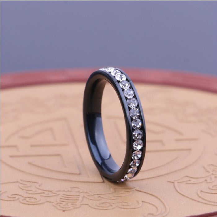 Couples Ring With Diamonds Men And Women Row Of Diamonds