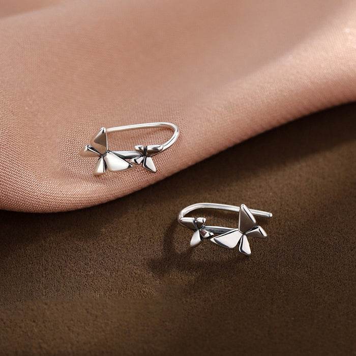 Double Butterfly Stud Earrings For Women