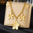New Entry Lux Elegant Gold-plated Stainless Steel Five Petal Flower Necklace For Women