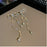 Fashion Jewelry Silver Needle Long Bow Tie Full-jeweled Stud Earrings For Women