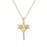 18K Gold Zircon Pendant Necklace For Women